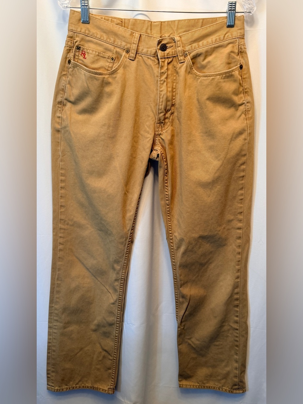 Polo Ralph Lauren 650 Straight Leg Pants Men’s Size 30x30 Tan Cotton Preppy Logo